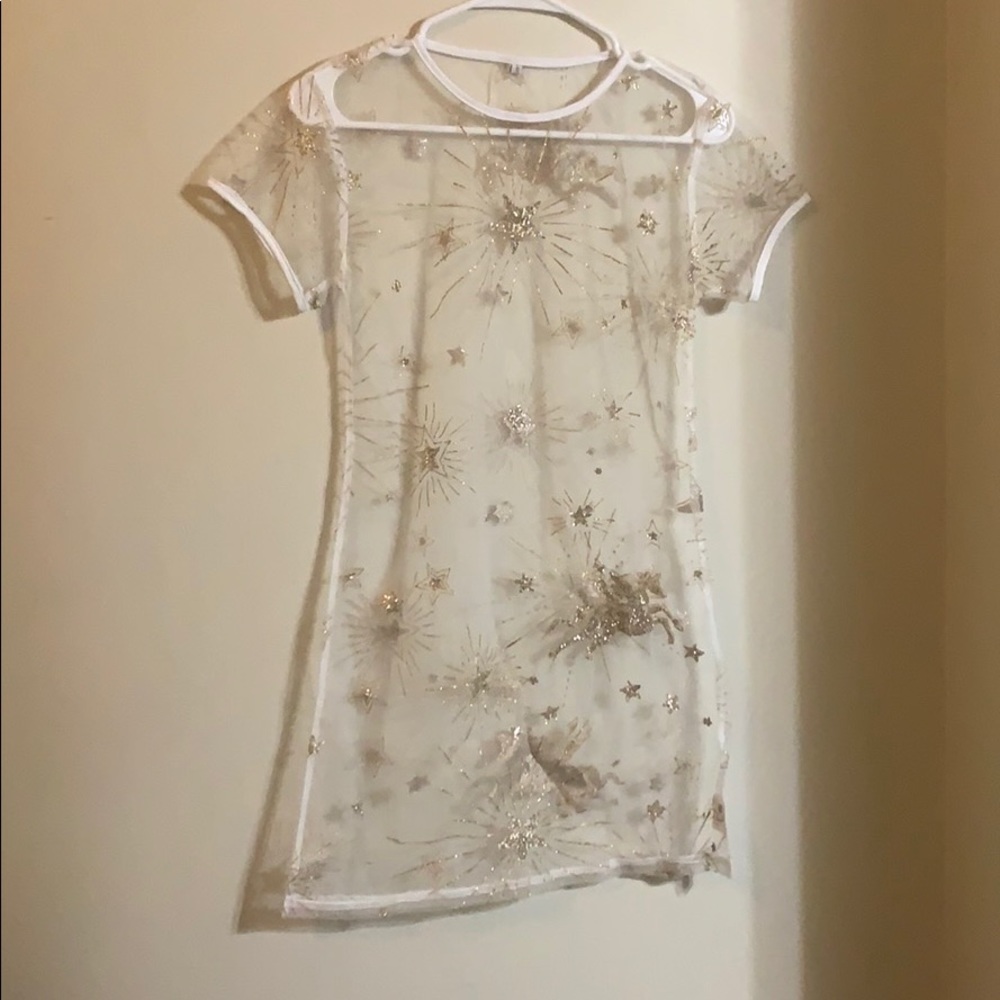 See through dress with stars